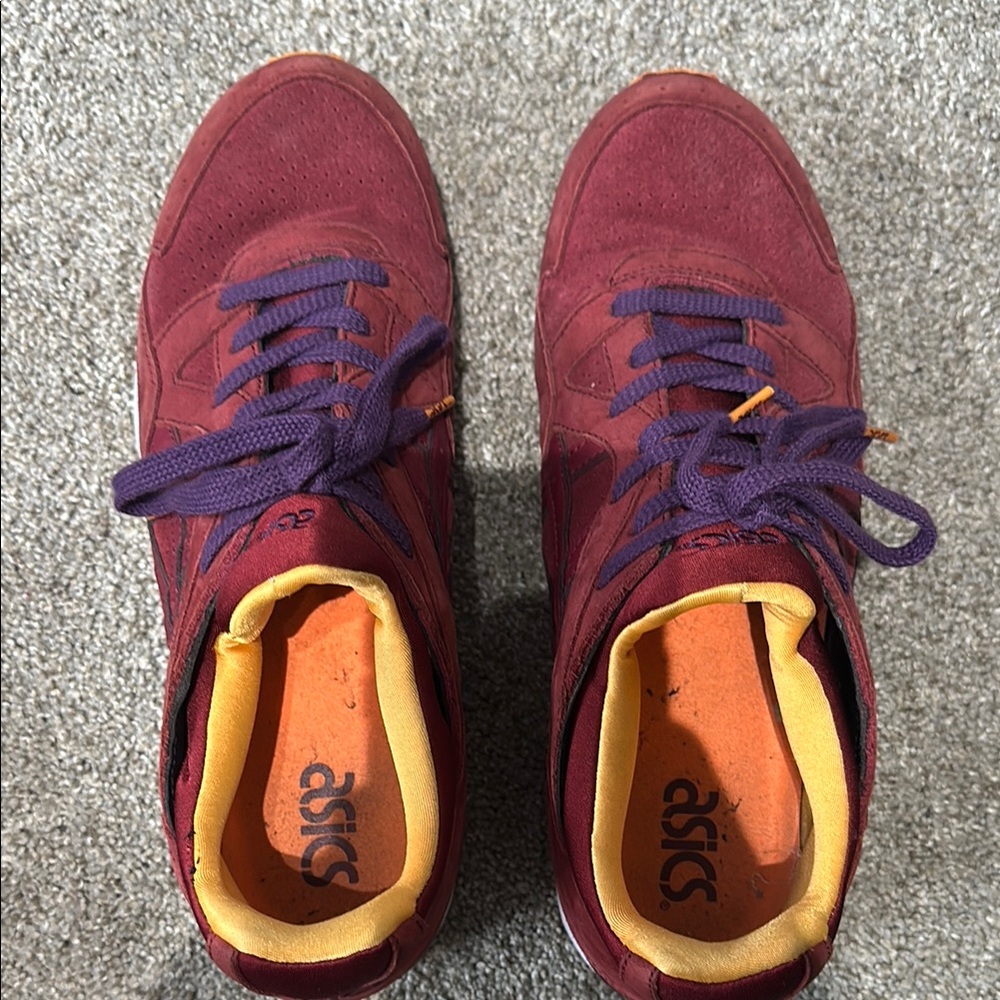 ASICS Gel-Lyte V Men's Burgundy Sneakers - Picture 7 of 8